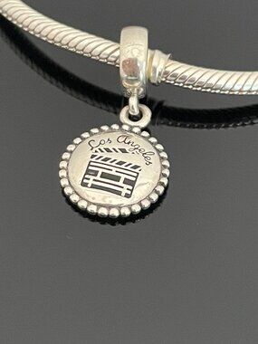 Original Pandora Los Angeles Movie Clapper Board Dangle Charm